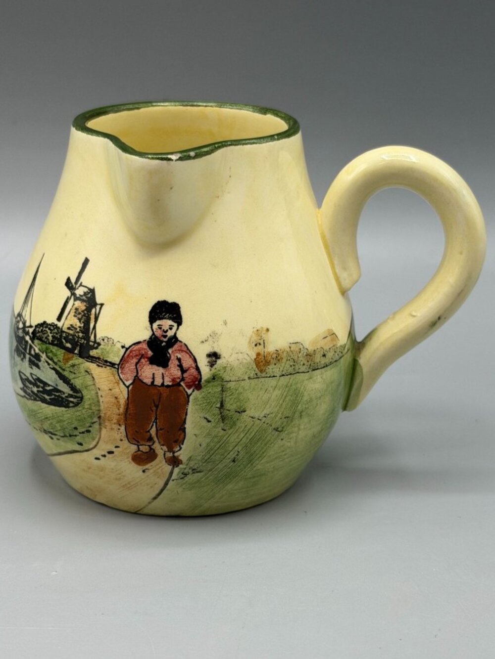 Antique Miniature 3" Dutch Jug Creamer 1907-28 Georg Schmider Zell Baden Germany